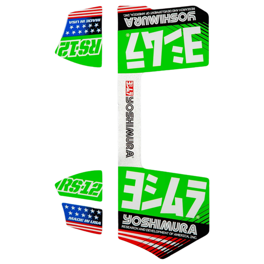YOSHIMURA RS-12 GREEN REPLACEMENT EXHAUST DECALS