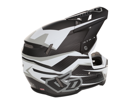 6D ATR-3 RIVAL MATTE WHITE HELMET