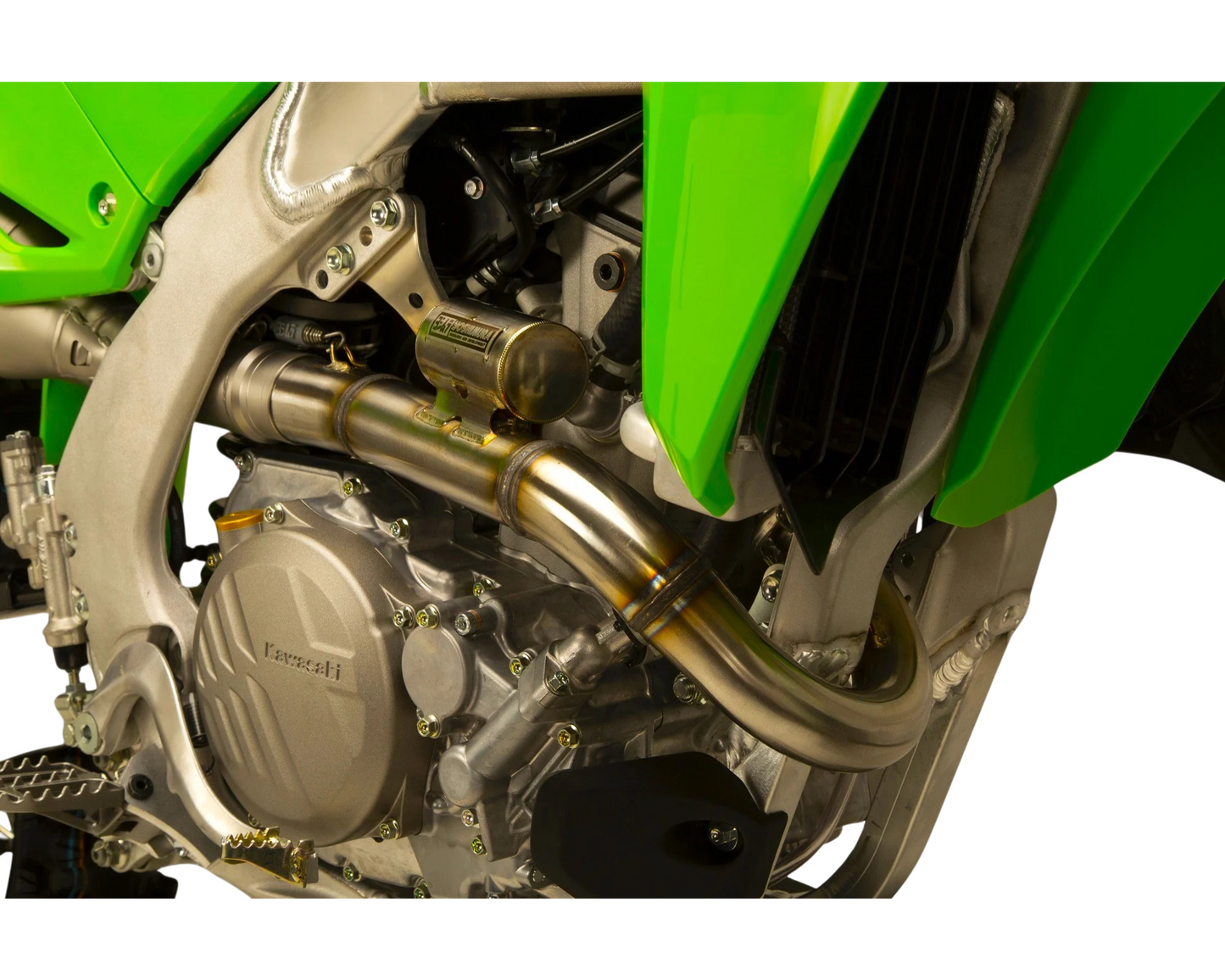 YOSHIMURA KAWASAKI KX250F/KX250X 25-26 RS-12 STAINLESS FULL SYSTEM WITH CARBON END CAP