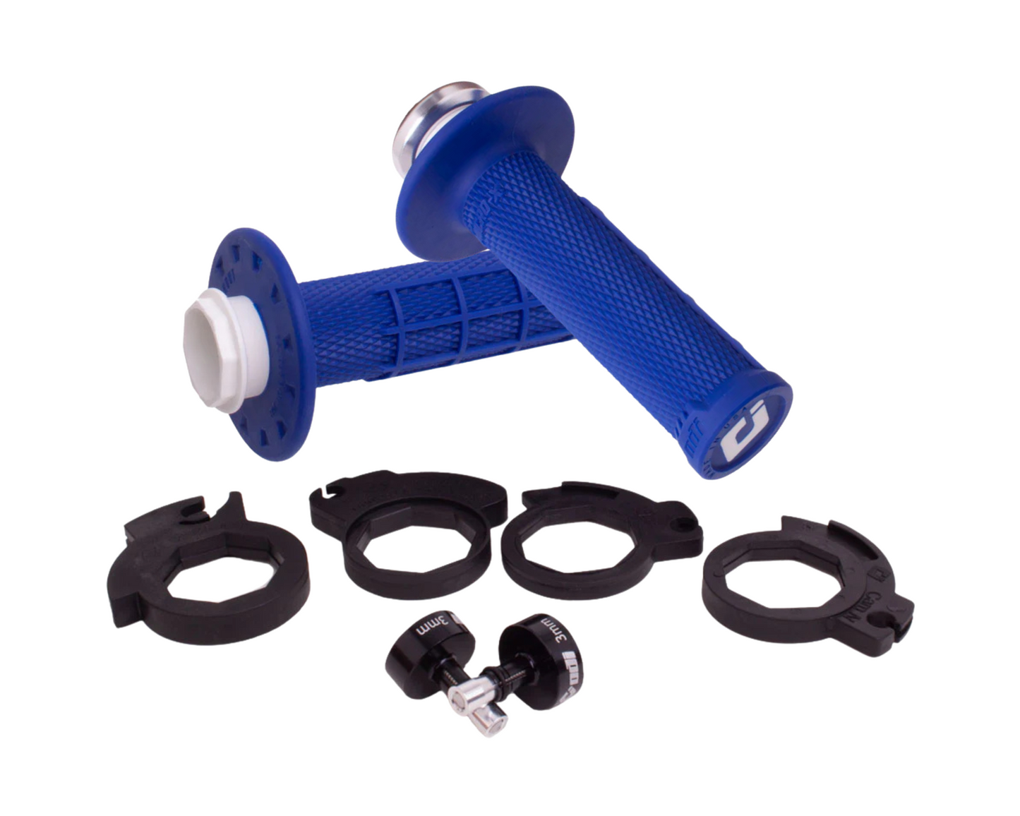 ODI MICRO-X HALF WAFFLE LOCK ON GRIPS 2T / 4T BLUE
