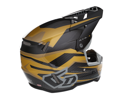6D ATR-3 RIVAL GLOSS GOLD HELMET