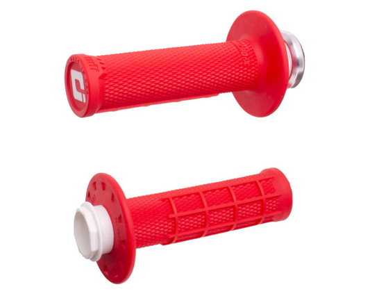 ODI MICRO-X HALF WAFFLE LOCK ON GRIPS 2T / 4T RED
