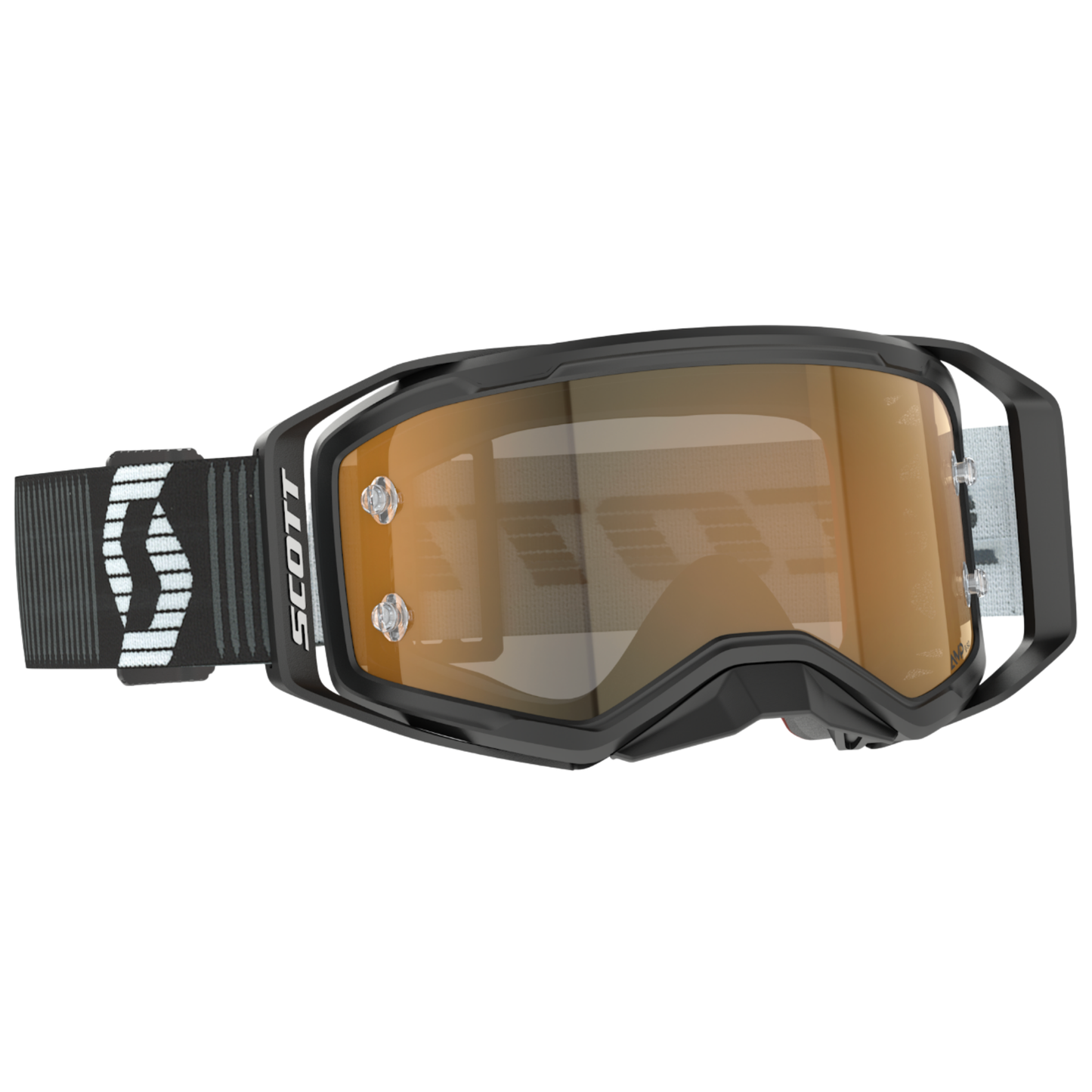 SCOTT PROSPECT 2.0 AMP BLACK/WHITE/GOLD CHROME WORKS GOGGLES