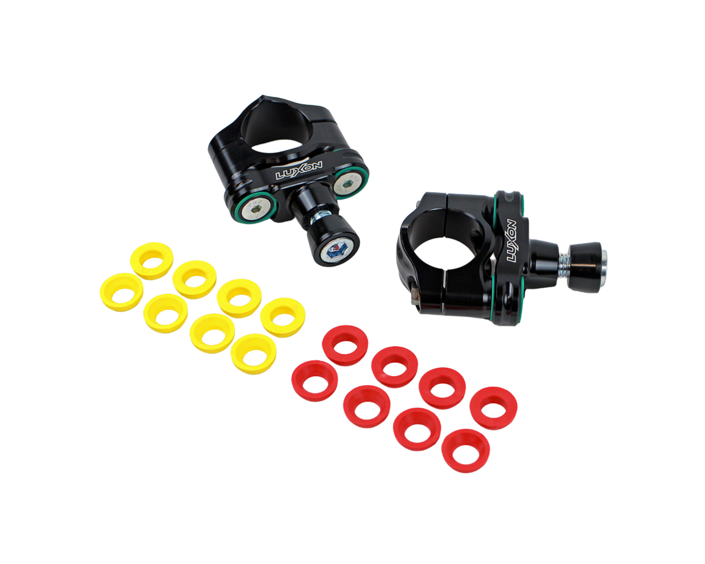 LUXON 4-POST RUBBER ISOLATED 1 1/8" BAR MOUNTS KTM SX/SX-F/XC/XC-F 16-25 EXC/EXC-F 24-25 / HUSQVARNA FC/FX/TC/TX 16-25 FE/TE 24-25 / GASGAS MC/EC/EX 24-25 / TRIUMPH TF 24-25 CONE INTERFACE