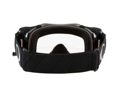 OAKLEY AIRBRAKE MX CLEAR/GUNMETAL BLACK ROLL OFF GOGGLES