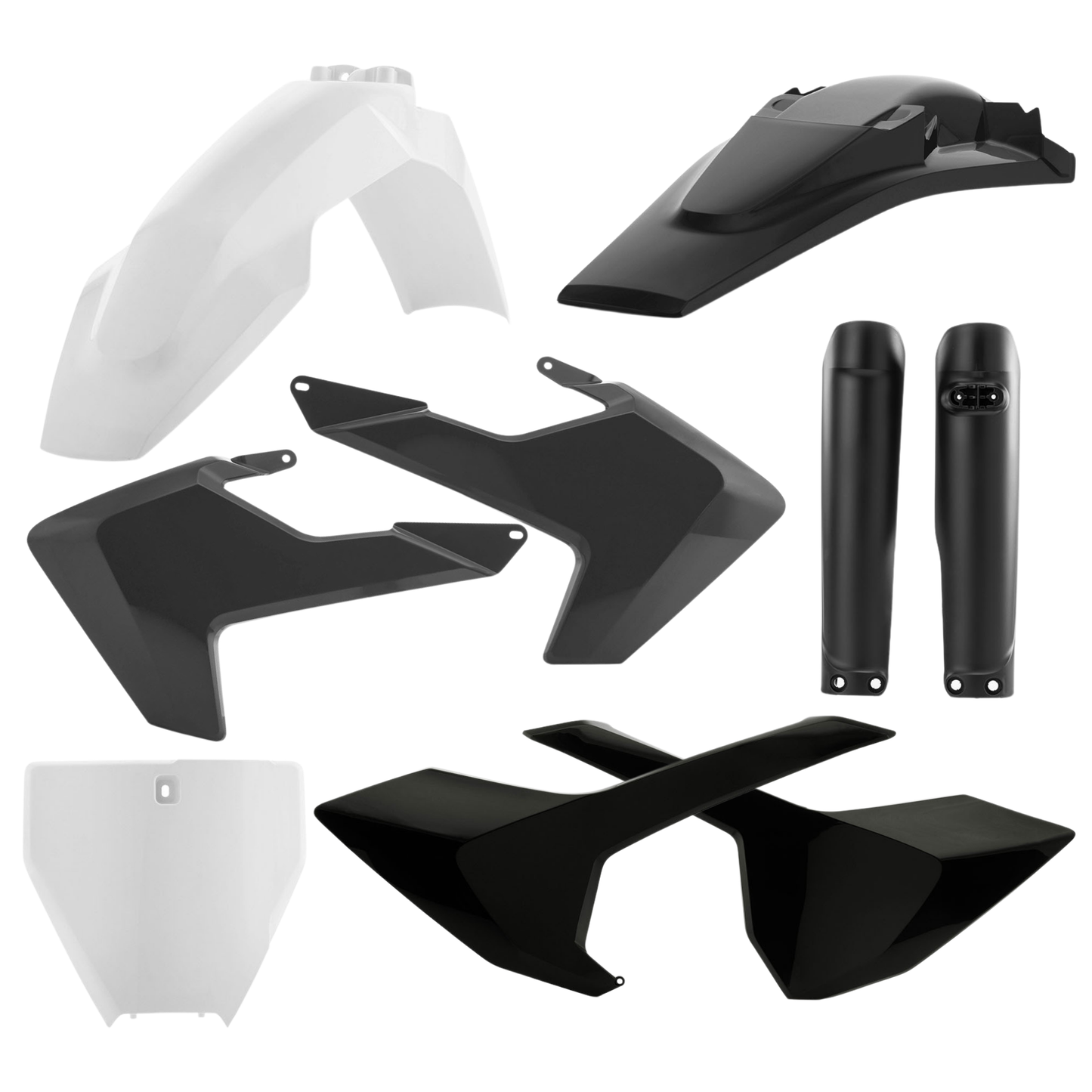 ACERBIS HUSQVARNA FC / TC 16-18 FX / TX 17-18 WHITE/BLACK PLASTICS KIT