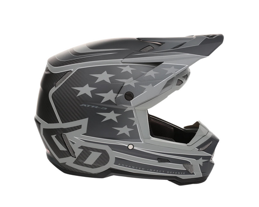 6D ATR-3 PATRIOT MATTE BLACK HELMET