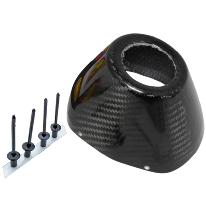 FMF FACTORY RCT 4.1 BLACK CARBON REPLACEMENT END CAP KIT