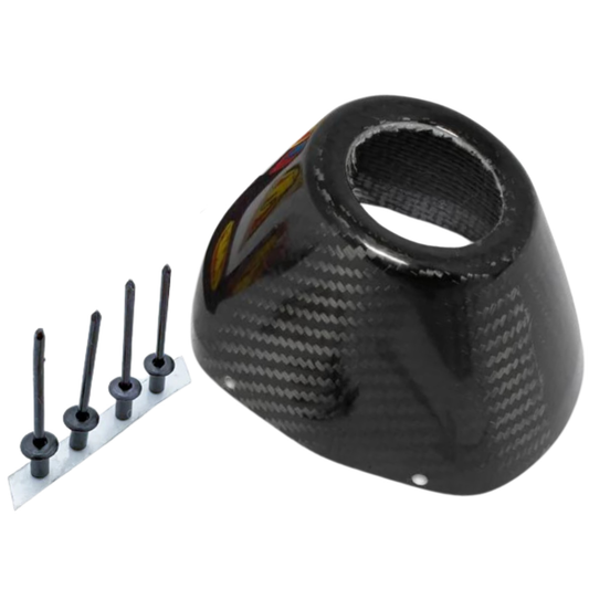 FMF FACTORY RCT 4.1 BLACK CARBON REPLACEMENT END CAP KIT