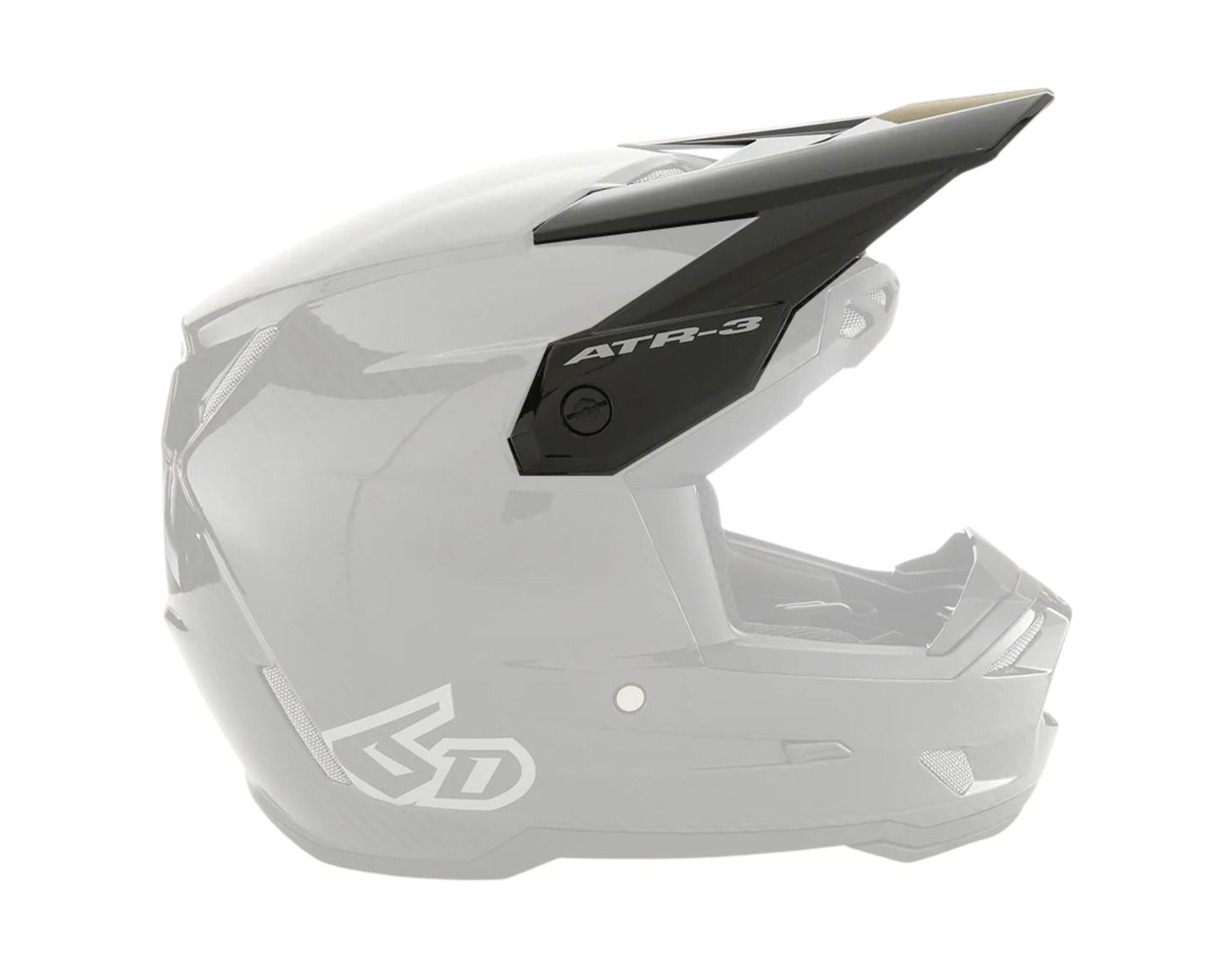 6D ATR-3 YOUTH SOLID GLOSS BLACK REPLACEMENT VISOR