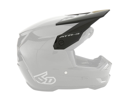 6D ATR-3 YOUTH SOLID GLOSS BLACK REPLACEMENT VISOR