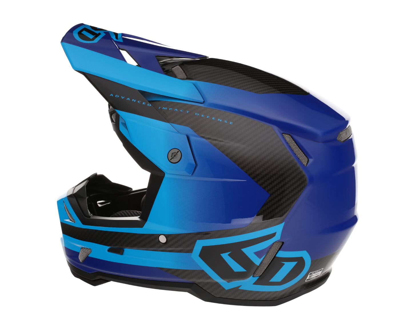 6D ATR-3 PURE GLOSS CYAN BLUE HELMET