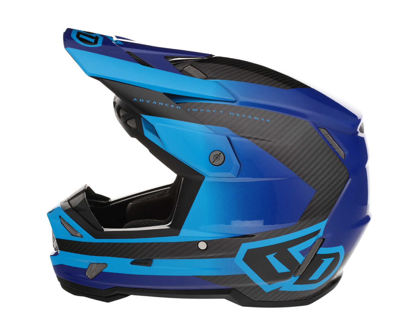 6D ATR-3 PURE GLOSS CYAN BLUE HELMET