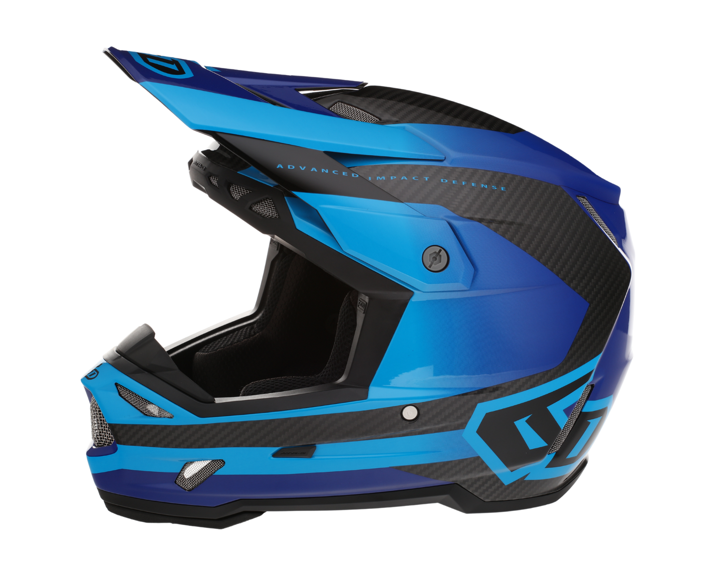 6D ATR-3 PURE GLOSS CYAN BLUE HELMET