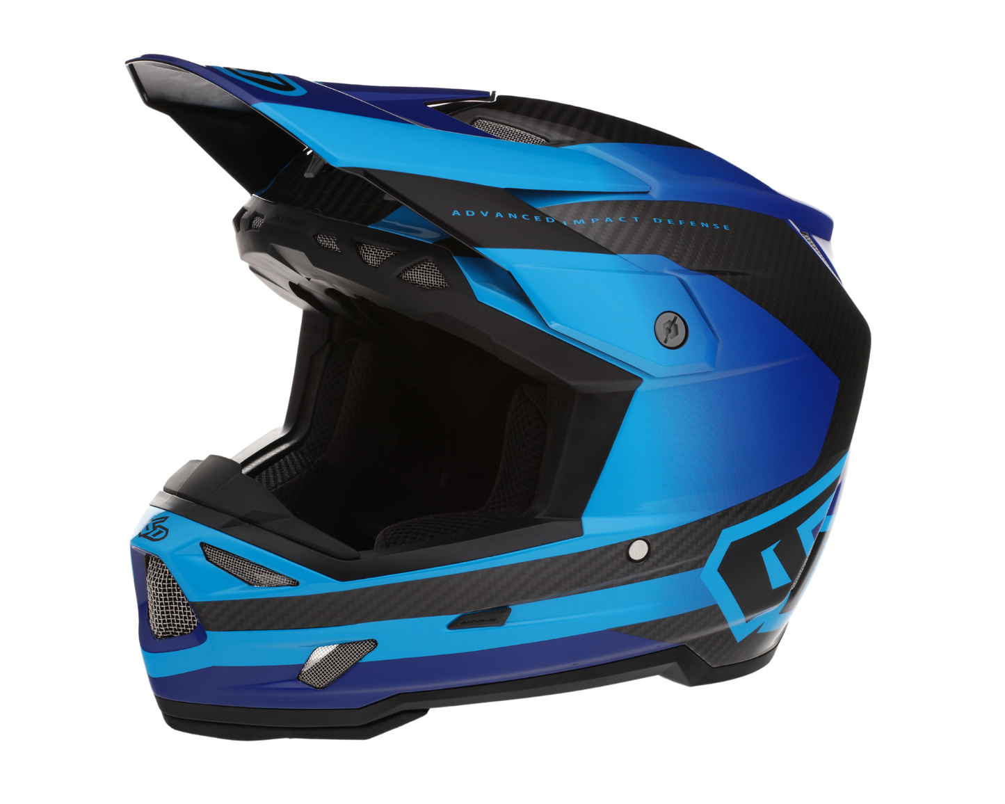 6D ATR-3 PURE GLOSS CYAN BLUE HELMET