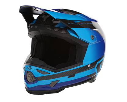 6D ATR-3 PURE GLOSS CYAN BLUE HELMET