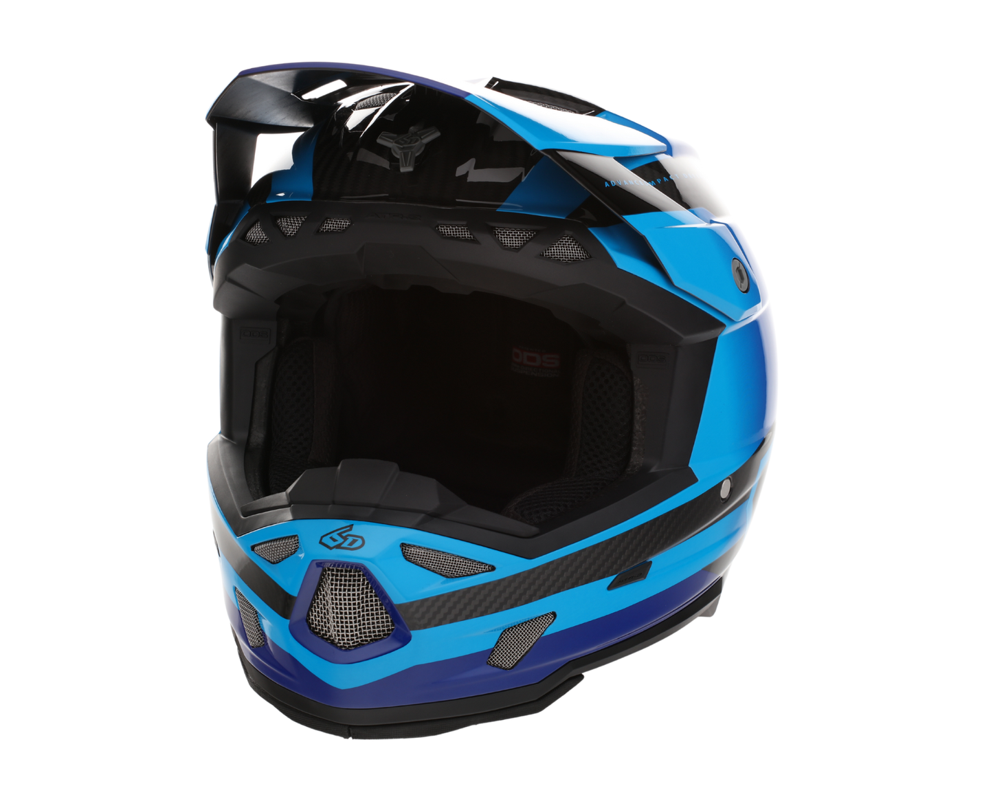 6D ATR-3 PURE GLOSS CYAN BLUE HELMET