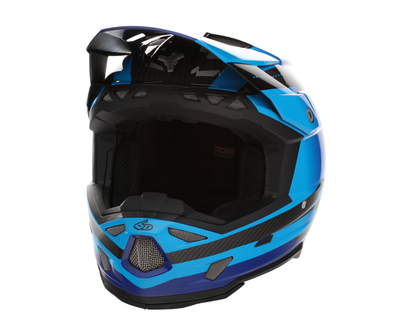 6D ATR-3 PURE GLOSS CYAN BLUE HELMET