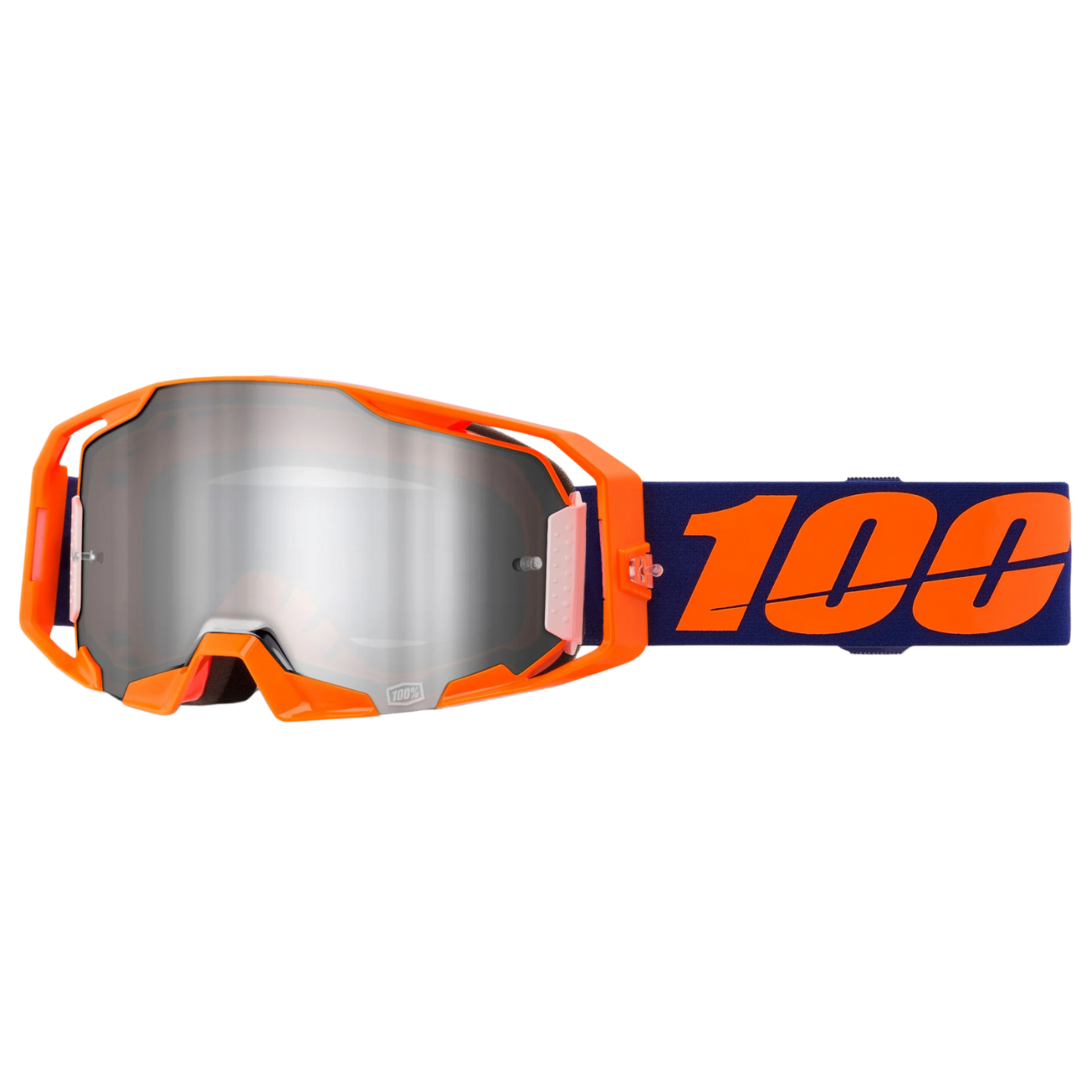 100% ARMATIC NEON ORANGE SILVER MIRROR GOGGLES