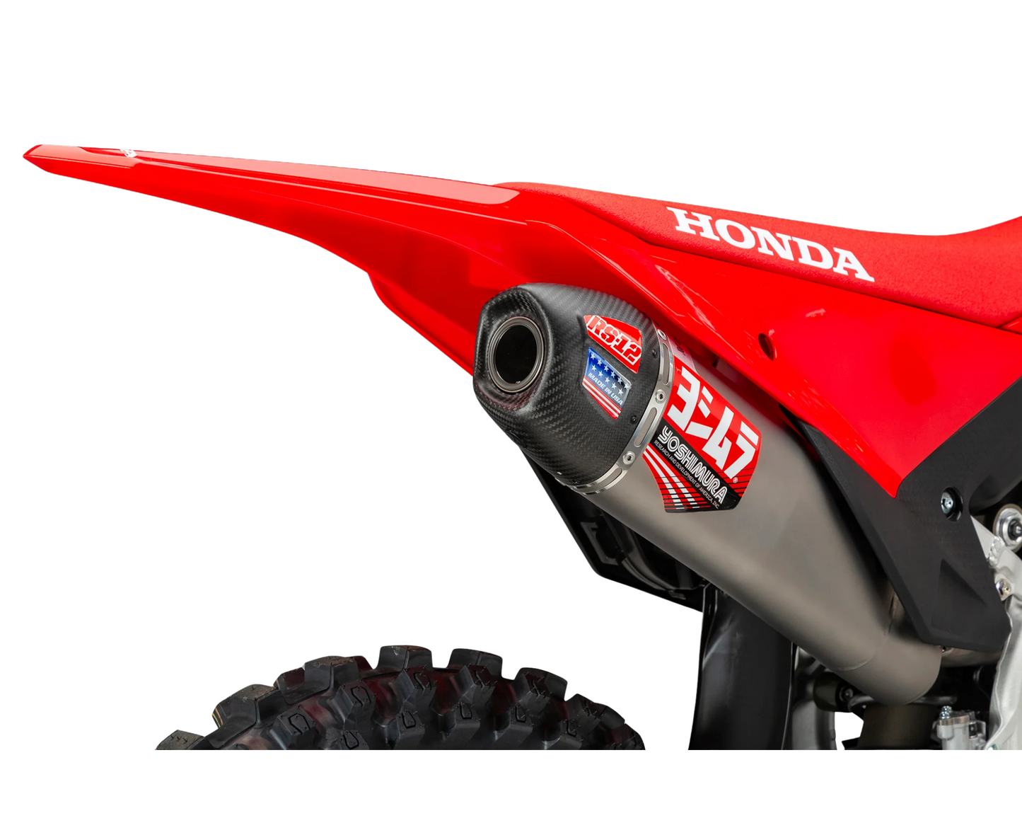 YOSHIMURA HONDA CRF450R/CRF450RX 25-26 RS-12 TITANIUM FULL SYSTEM WITH CARBON END CAP