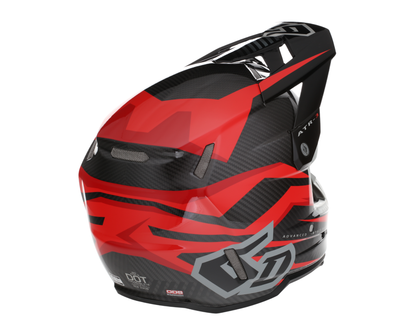 6D ATR-3 RIVAL GLOSS RED HELMET