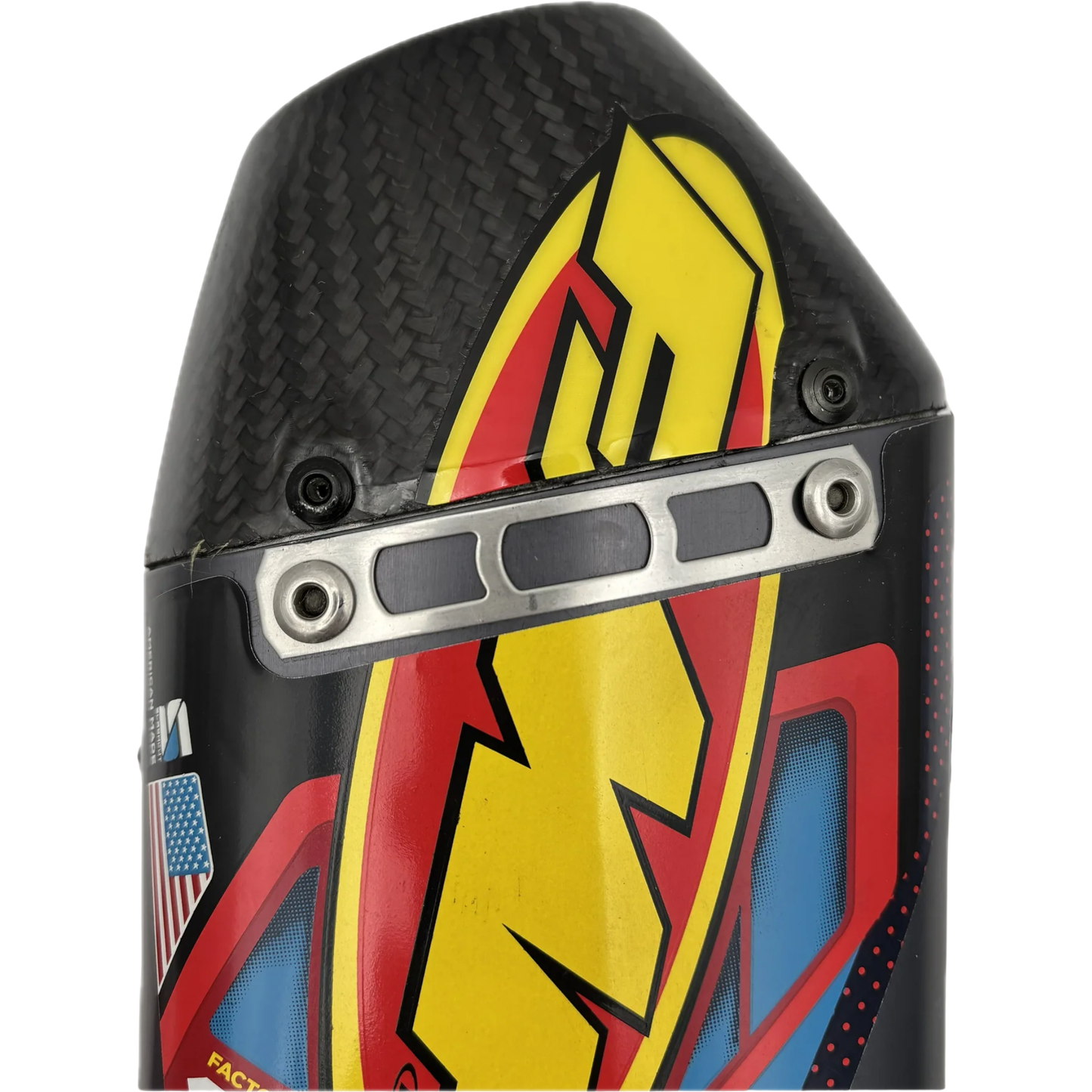 FMF FACTORY RCT 4.1 BLACK CARBON REPLACEMENT END CAP KIT