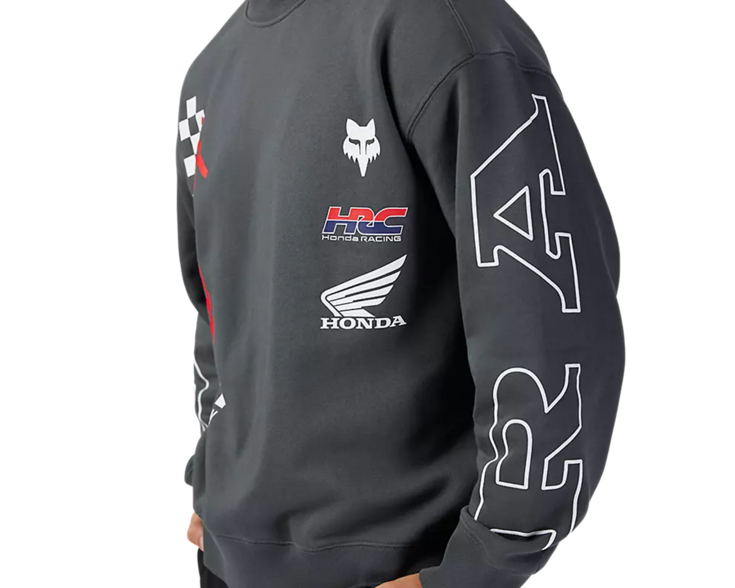 FOX HONDA DARK SHADOW GREY OVERSIZED CREWNECK