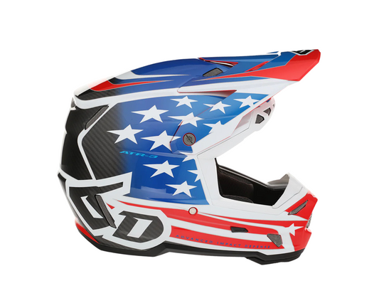 6D ATR-3 PATRIOT GLOSS RED/WHITE/BLUE HELMET