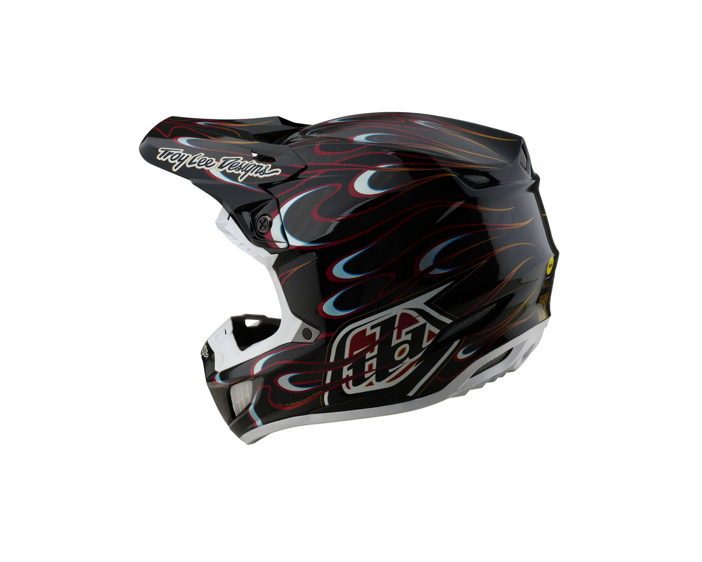 TROY LEE DESIGNS 2025 SE5 CARBON TORCHED BLACK/RED HELMET