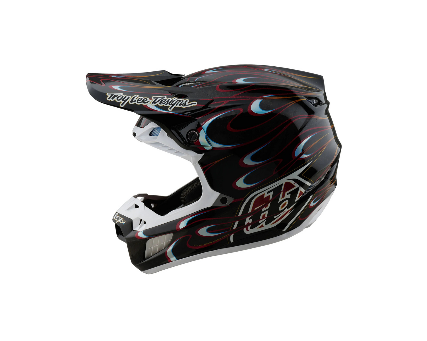 TROY LEE DESIGNS 2025 SE5 CARBON TORCHED BLACK/RED HELMET