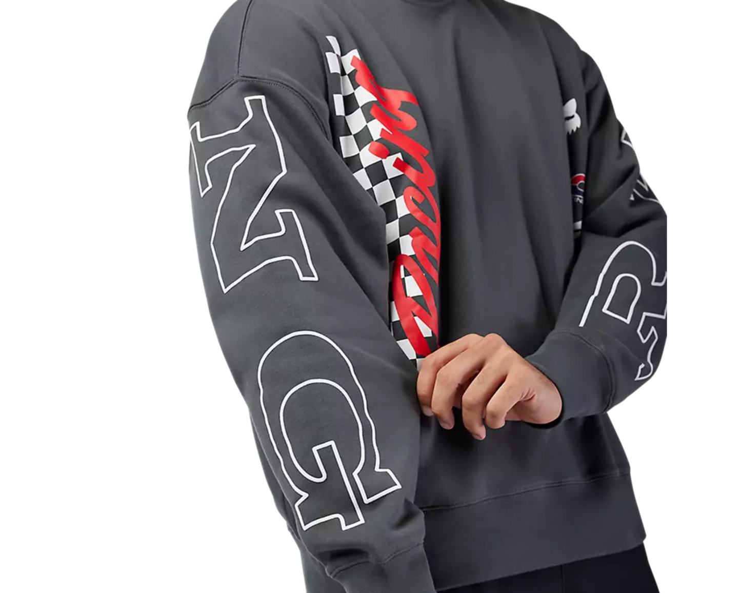 FOX HONDA DARK SHADOW GREY OVERSIZED CREWNECK