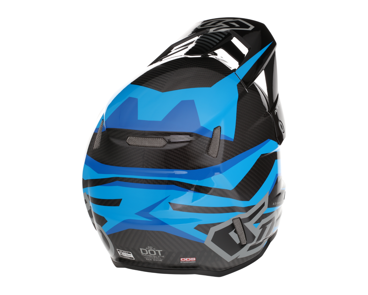 6D ATR-3 RIVAL GLOSS CYAN BLUE HELMET