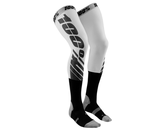 100% REV MX FLASH GREY KNEE BRACE SOCKS