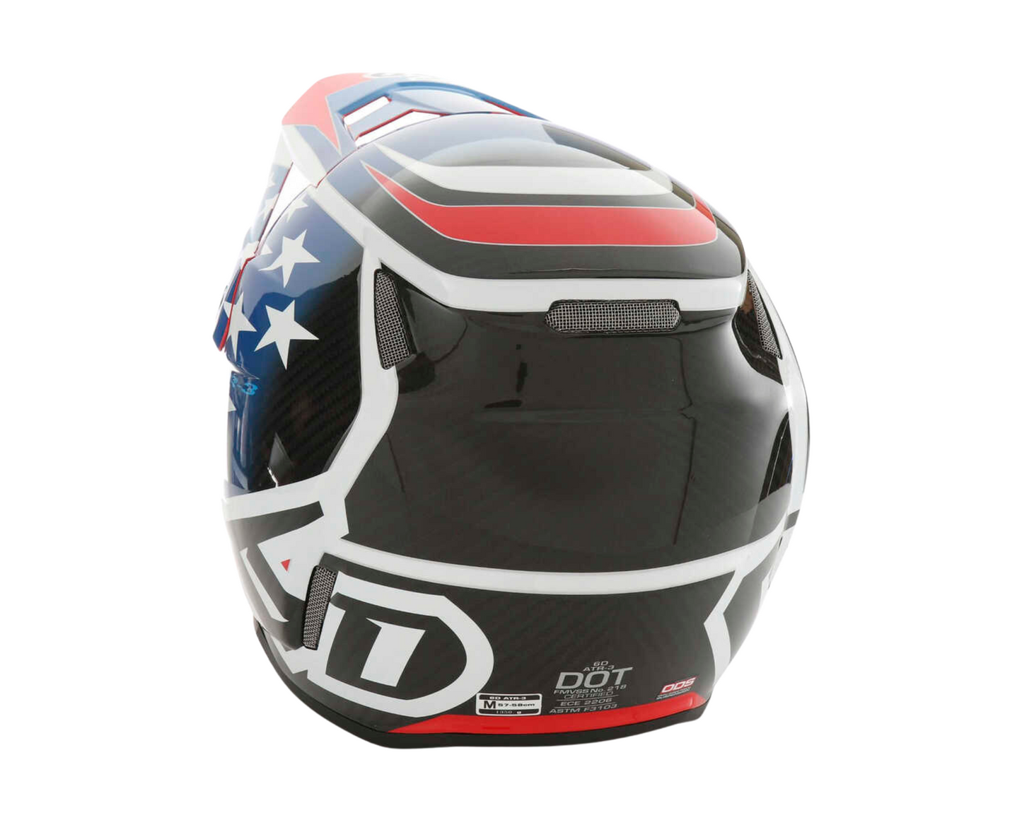 6D ATR-3 PATRIOT GLOSS RED/WHITE/BLUE HELMET