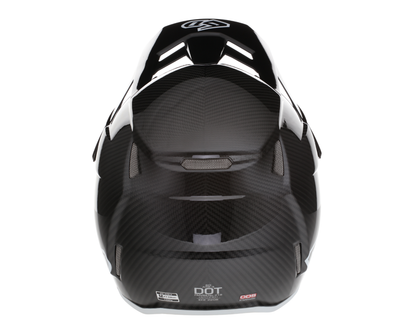 6D ATR-3 SOLID GLOSS BLACK/WHITE HELMET