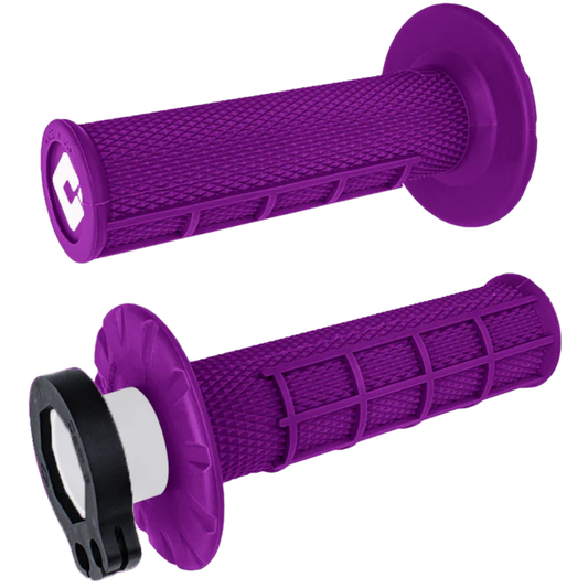 ODI HALF WAFFLE LOCK ON GRIPS 2T / 4T PURPLE