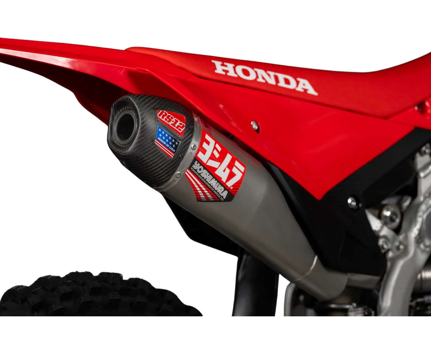 YOSHIMURA HONDA CRF250R/CRF250RX 25-26 RS-12 STAINLESS FULL SYSTEM WITH CARBON END CAP
