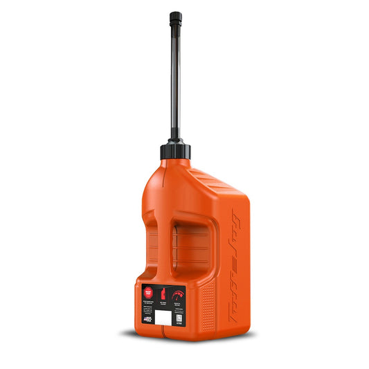 TUFF JUG GEN 3 20L ORANGE STANDARD CAP FUEL CAN W/ BLACK AUTO STOP SPOUT
