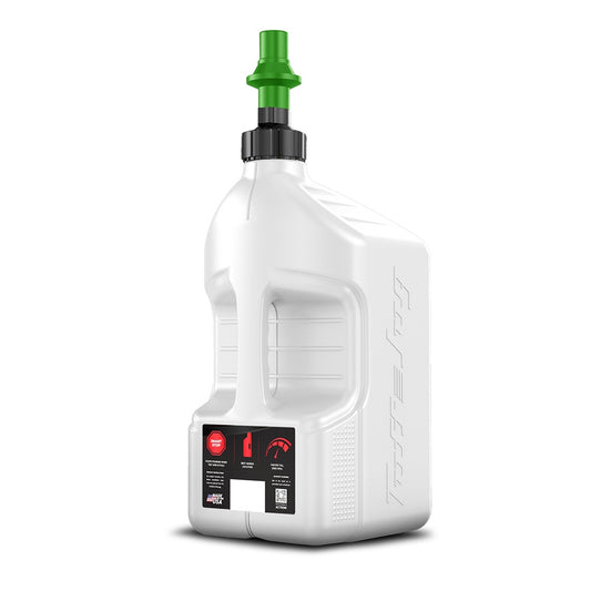 TUFF JUG GEN 3 20L WHITE/GREEN RIPPER CAP FUEL CAN