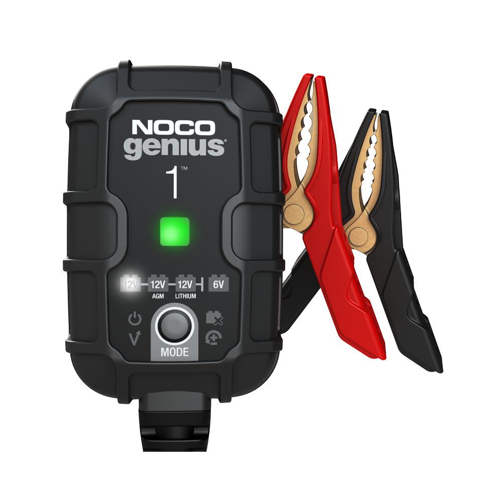 NOCO GENIUS 1 BATTERY CHARGER FOR LEAD ACID 6V, 12V & 12.8V LITHIUM BATTERIES