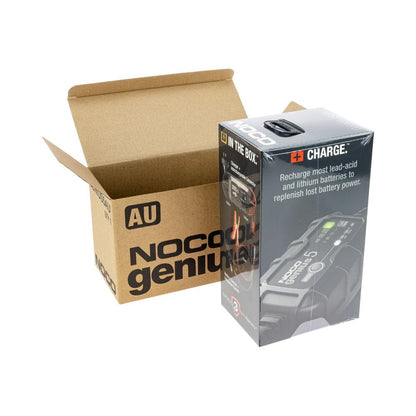 NOCO GENIUS 5 BATTERY CHARGER FOR LEAD ACID 6V, 12V & 12.8V LITHIUM BATTERIES