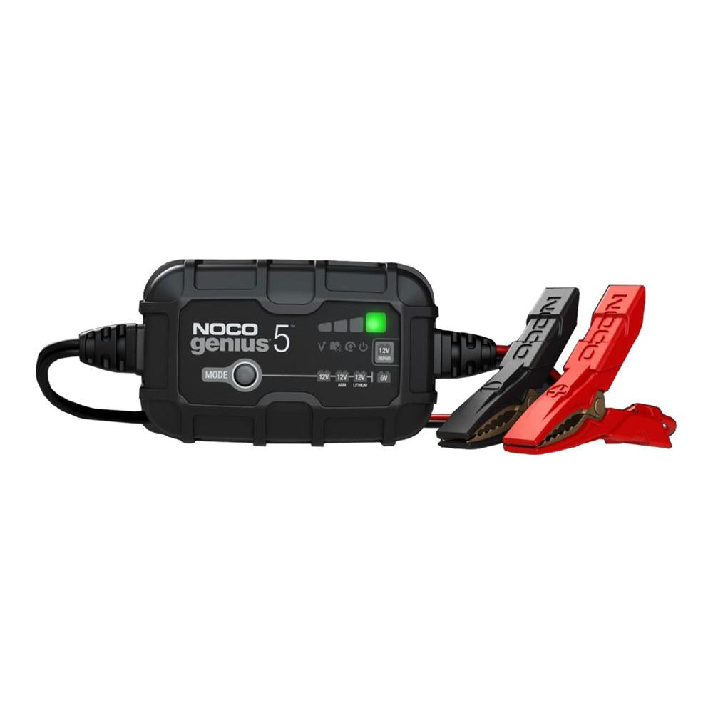 NOCO GENIUS 5 BATTERY CHARGER FOR LEAD ACID 6V, 12V & 12.8V LITHIUM BATTERIES