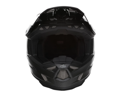 6D ATR-3 SOLID GLOSS BLACK CARBON HELMET
