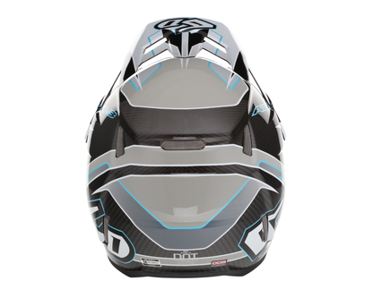 6D ATR-3 REFLEX GLOSS WHITE CYAN HELMET