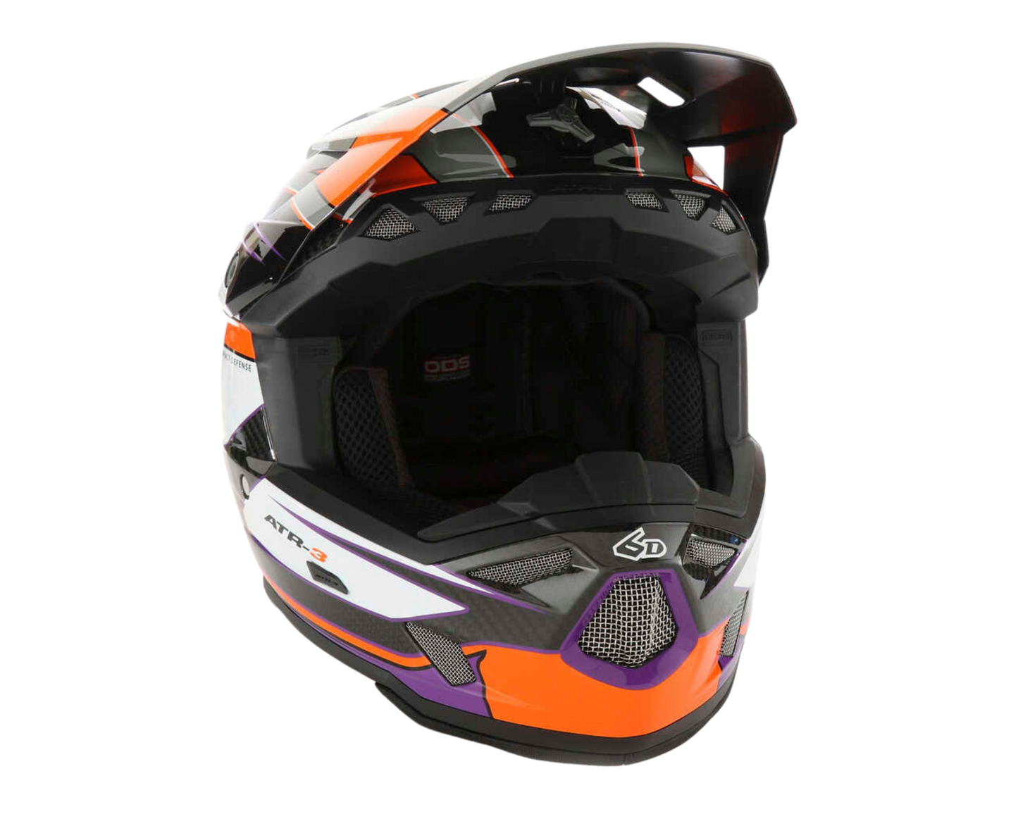 6D ATR-3 HYPER GLOSS NEON ORANGE/PURPLE HELMET