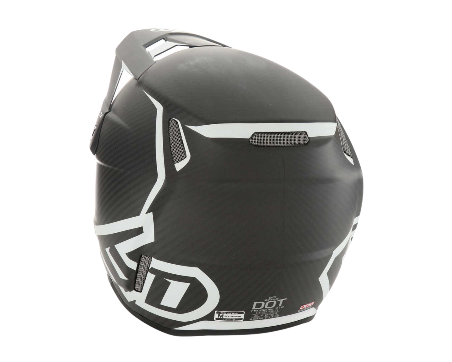6D ATR-3 NOVA MATTE WHITE CARBON HELMET