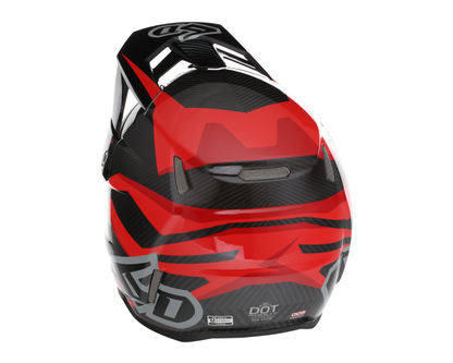 6D ATR-3 RIVAL GLOSS RED HELMET