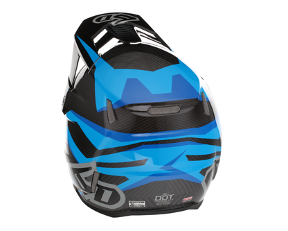 6D ATR-3 RIVAL GLOSS CYAN BLUE HELMET