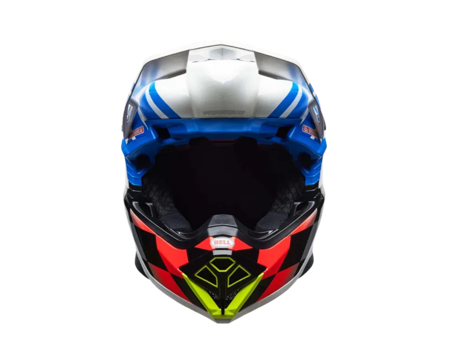 BELL 2025 MOTO-10 SPHERICAL PRO CIRCUIT BLUE/WHITE HELMET