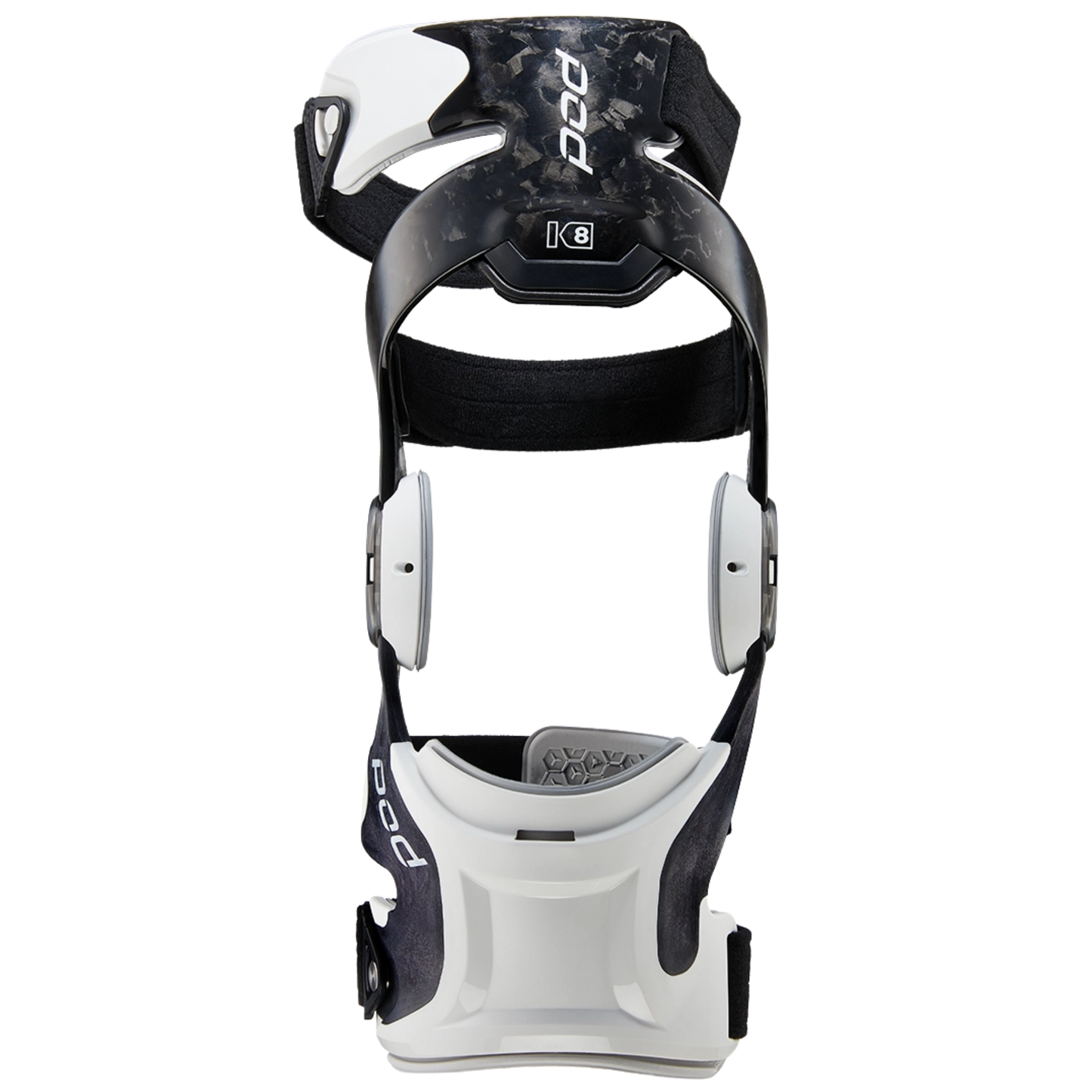 POD K8 3.0 CARBON / WHITE KNEE BRACE SET